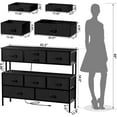 thumbnail image 2 of AIZYT Dresser TV Stand with Charging Station and LED Lights, 55” TV Stand Entertainment Center with 9 Drawers, Steel Frame, Large Storage Chest of Drawers for Bedroom, Living Room, Black Gray, 2 of 8