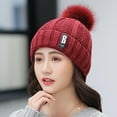 thumbnail image 4 of GDREDA Unisex Winter Knit Warm Hats and Scarf Set - Purpose Ear and Windproof Design for Cold Weather Wine,One Size, 4 of 6