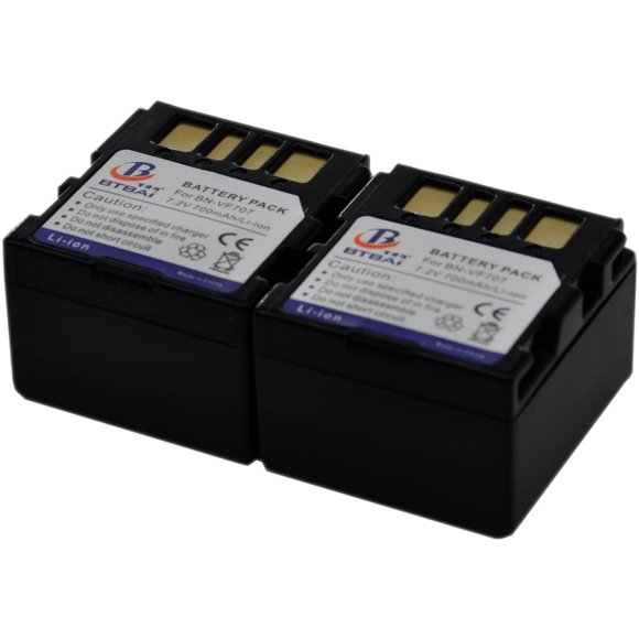 2X BN-VF707U Battery for VF714U VF714 VF733U VF733 VF707 GR D275U D270U D370U D290U D250U D250 D350U GZ MG20U MG35U MG30 MG21U MG77U MG27U MG37U 0.7A