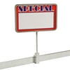 Rectangular Retail Rack Chrome Frame Magnetic 7" x 11" Sign Holder Sale Card Display 13.4" H, 5 Pack