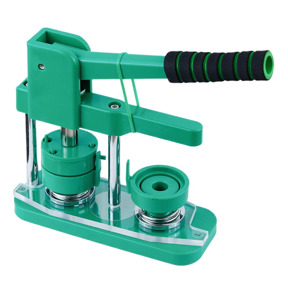 Upgraded Button Maker Machine with Absorbable Mold DIY Round Pin Maker Kit with 100pcs Button Parts ,Beginner-Friendly