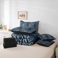thumbnail image 6 of Homewish Boys Girls Zebra Print Bedding Comforter Set 7-Piece,Abstract Geometric Stripes King Bedding Sets,Black Blue Ultra Soft Bed Sheets,Ultra Soft Home Decor,Reversible, 6 of 8