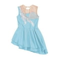 thumbnail image 3 of Alvivi Kids Girls Rhinestone Sleeveless Figure Ice Skating Dress Lyrical Dance Gymnastics Leotard Light Blue 6, 3 of 4