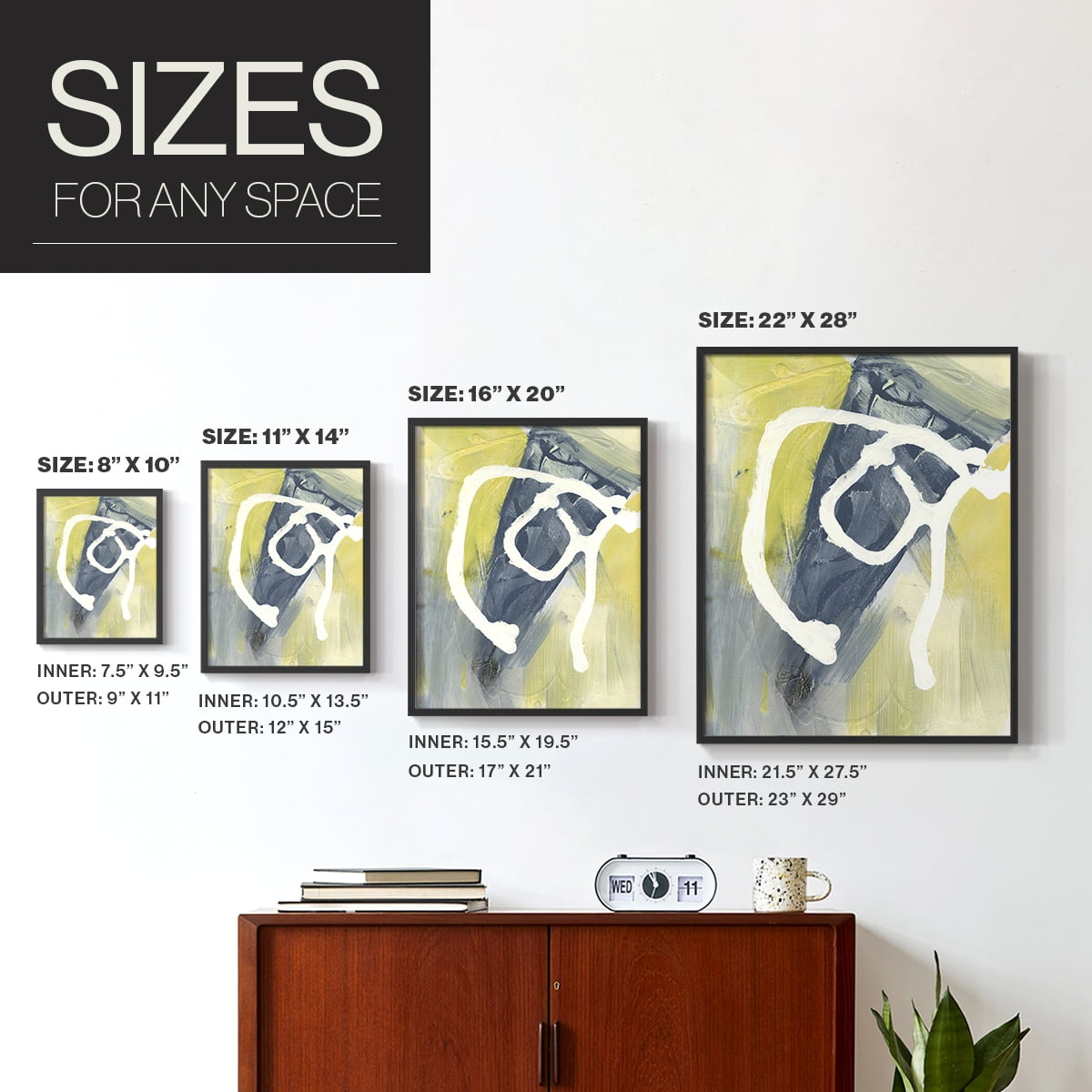 Delightful I Framed Print in Black Solid Wood Framed Print No Nail Hanging
