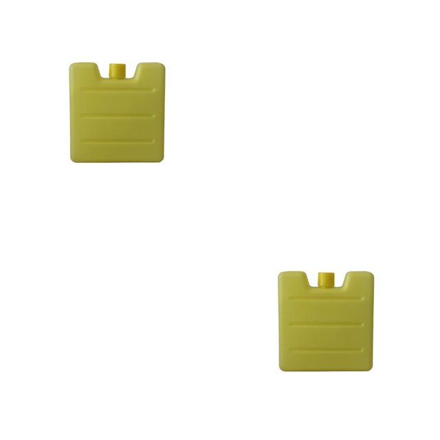 Bewildely Caja de hielo reutilizable de plástico, bolsa de almuerzo portátil para mantener frescos los alimentos, paquete de congelador, Camping, Amarillo 2piezas Bewildely CBP274494