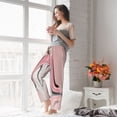 thumbnail image 6 of Picia High Heel Shoes Butterfly Womens Soft Woven Cotton Elastic Waistband Sleep Pajama Pant Lounge Sleep Pant With Pockets And Drawstring-Small, 6 of 9