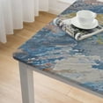 thumbnail image 4 of BANET Rectangle Tablecloth, Abstract Blue Brown Waterproof Wrinkle Resistant Dinning Table Cloth Cover for Outdoor and Indoor white, 4 of 7
