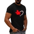 thumbnail image 6 of Vmvidoty Men Casual Round Neck Printing Pullover Fitness Sports Shorts Sleeves T Shirt Blouse Independence Day Black L, 6 of 7