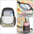 thumbnail image 4 of Pioneer Flower Floral Print Pattern 17" School Backpacks for Teens,Waterproof Oxford Fabric,S-Shape Padded Straps for School,Travel,Hiking,Camping, 4 of 5