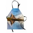 thumbnail image 1 of Landscape Apron Rainbow over Mountain Lake Reflection in Clear Water Dreamy Spots on Earth Photo, Unisex Kitchen Bib Apron with Adjustable Neck for Cooking Baking Gardening, Multicolor, by Ambesonne, 1 of 3