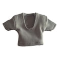 thumbnail image 4 of Camisa de Figura Femenina de 6 Pulgadas, Ropa de Figura Femenina, Decoración de Muñecas, Accesorios de Disfraz Coleccionables, Ropa de Muñeca Suave, 1 Gris, 4 of 8