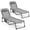 Black & Gray, variant on Patio Folding Chaise Lounge Chairs Set of 2,Outdoor Pool Lounge Chair with 4-Position Reclining Back,Breathable Mesh Seat for Beach