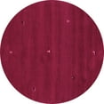 thumbnail image 1 of Ahgly Company Indoor Round Abstract Purple Contemporary Area Rugs, 3' Round, 1 of 4