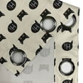 thumbnail image 4 of Ambesonne Cat Grommet Curtain, Black Kitties Saying Hi, 50" x 84", Ivory Black Ruby, 4 of 6