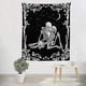 thumbnail image 2 of Skull Tapestry, The Kissing Lovers Black and White Tapestries, Floral Moon and Starry Stars Tapestry, Human Skeleton Tarot Tapestry Hanging for Bedroo, 2 of 5
