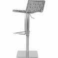 thumbnail image 3 of SAFAVIEH Mitchell 38.5" Gas Lift Regenerated Leather Bar Stool, Grey, 3 of 3
