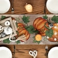 thumbnail image 3 of Sm:)e Polka Dot Pumpkin Fall Table Runner 13x90 Inch,Seasonal Autumn Holiday Home Kitchen Dining Decorations, 3 of 7