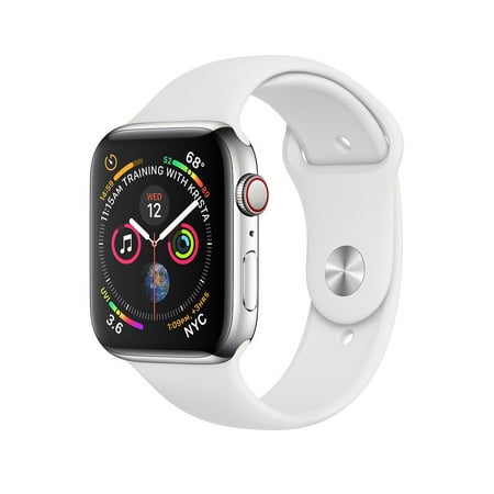Restored Apple Watch Series 4 (GPS + Cellular) 44mm Stainless Steel Smartwatch (Refurbished)