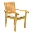 thumbnail image 2 of 7-Piece Teak Dining Set: 71" Rectangle Table + 6 Napa Stacking Arm Chairs, 2 of 11