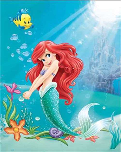 The Little Mermaid Ariel Ocean Beauty French Fiber Baby Blanket by Disney Baby 