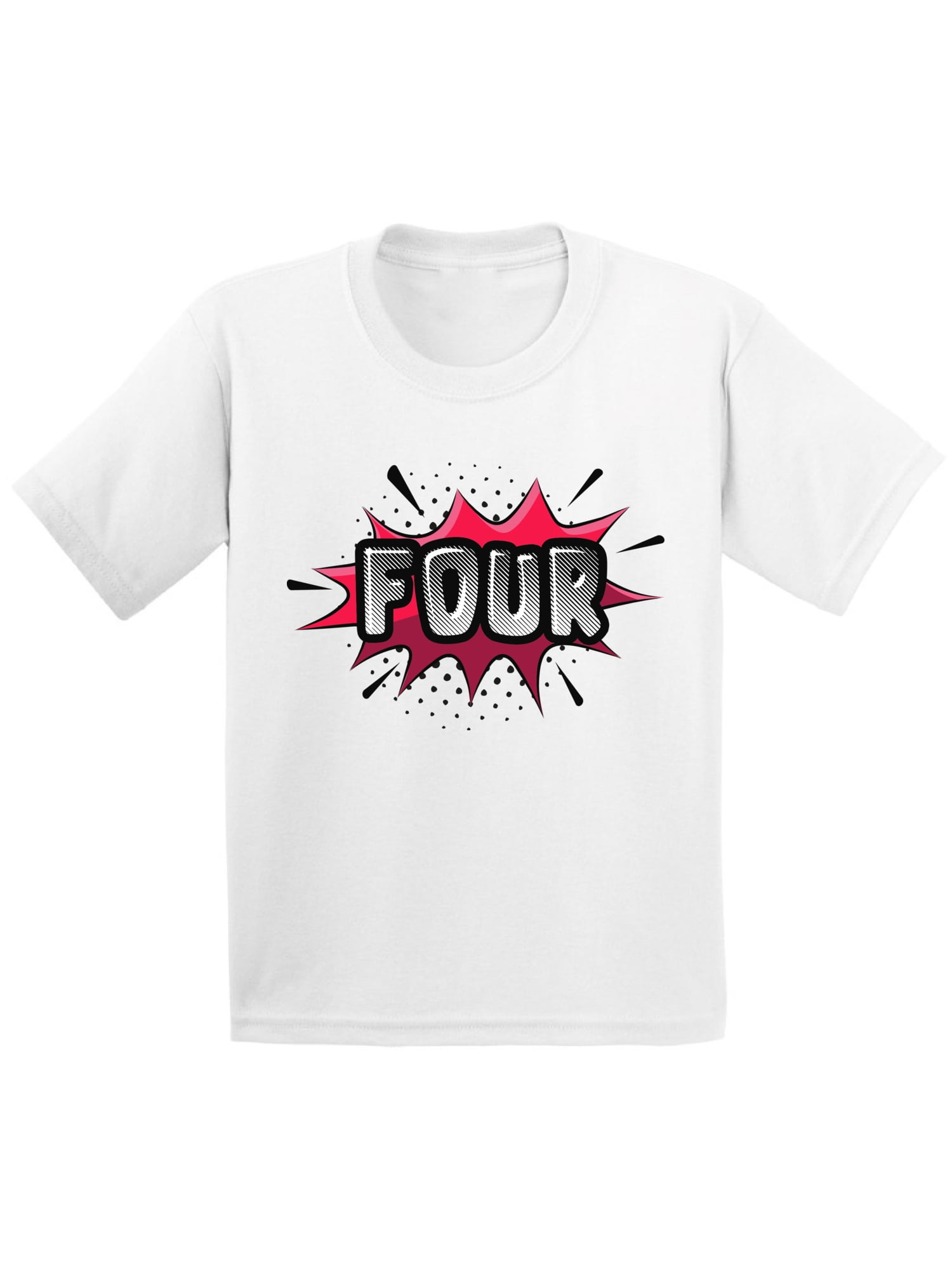 superhero 4th birthday shirt