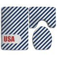 thumbnail image 1 of ABPHQTO Thin Blue Line EE. UU. Juego de alfombras de baño de 3 piezas Alfombra de baño Alfombra de contorno y tapa de inodoro ABPHQTO Cont-CHAPPLE-39488, 1 of 2