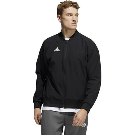 GP7930 Adidas Mens Sideline 21 Woven Bomber Jacket Black/White 2XL