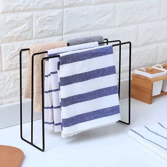 BPPEG Hand Towel Holder Stand - Home Tower Dishcloth Hanger Steel, Countertop Drying Rack for Dish Towels, Kitchen Cloths, and Neatly Organizing Towels