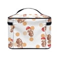 thumbnail image 4 of HELLHERO Polyester Makeup Brush Holder Bag Portable Cosmetic Organizer Bags Lightweight Double Zipper Rabbit and Mushroom Pattern Design, 4 of 6