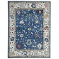 thumbnail image 3 of EORC R.BLUE / Beige Hand Knotted Wool Traditional Colorful Mahal Classic Rug, 8' x 10, 3 of 7