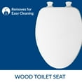 thumbnail image 2 of Church 585EC Lift-Off Wood Elongated Toilet Seat, Available in Various Colors, 2 of 7