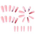 thumbnail image 3 of Kit de uñas a presión TANGJMXG 12 tamaños 24 uñas postizas de acrílico rosa, 3 of 5