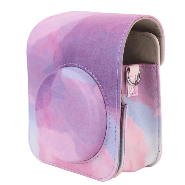 Mini Instant Camera Case, Protective PU Bag with Detachable Cover and Adjustable Shoulder Strap, for Mini 12 Camera