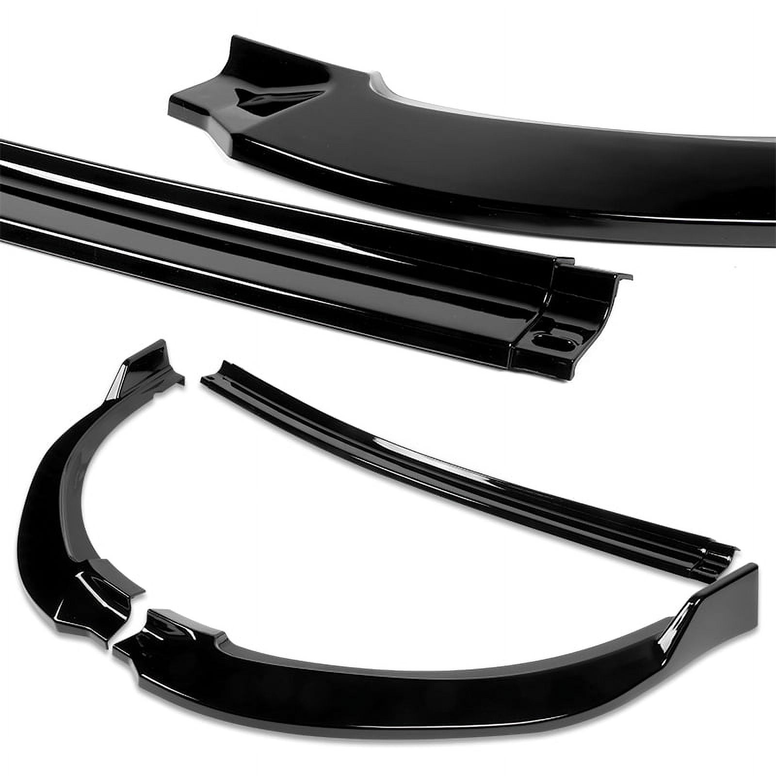 Stay Tuned Performance Easy Installation Front Body Kit Bumper Lip, Black, 3 Pieces