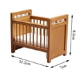 thumbnail image 2 of Cama de Bebé en Miniatura para 1/12 con Adorno de Cojines para Niñas Pequeñas, 2 of 7