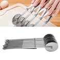 thumbnail image 4 of Pastry Cutter, Stainless Steel Multifunctional Safe Accurate Cutting Dough Wheel Cutter for Pie Pizza Cake Biscuits[7 Rounds], 4 of 9