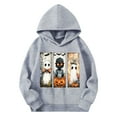 thumbnail image 3 of Bnwani Gray Boys Sweatshirts Long Sleeve Fleece Casual Oversized Cute Solid Pocket Size 3-4t, 3 of 3