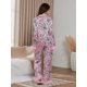 thumbnail image 4 of Conjuntos de pijama navideños para mamá y yo, ropa de dormir de 2 piezas con ribete de plumas, ropa de dormir para mujeres y niñas, 4 of 5