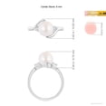 thumbnail image 5 of ANGARA Classic Japanese Akoya Cultured Pearl Bypass Ring in 14K White Gold for Women | June Birthstone, Birthday, Anniversary, Jewelry Gift for Women | Pearl Ring, 5 of 8