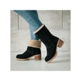 thumbnail image 6 of Gomelly Women's Winter Snow Boots Suede Chunky Block Heels Warm Fuax Mid-Calf Ankle Booties, 6 of 7