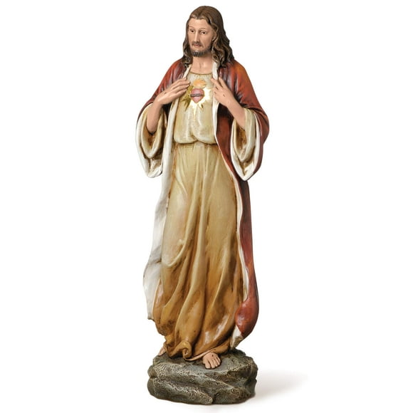 Joseph's Studio by Roman, 13.75" H Sacred Heart of Jesus Figure, Religious Gifts, Home Decor