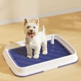 thumbnail image 1 of Dog Toilet High Fence Odor Proof Easy Clean Plastic Pee Pad Holder Pet Potty Tray for Small Dogs, 1 of 7