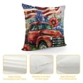 thumbnail image 4 of Chilfamy 4th of July Pillow Covers American Flag Freedom Truck Flower Fireworks Mason Jar Patriotic Pillows Blue Red White Buffalo Plaid Stripes Cushion Case for Home Sofa Couch Office, 4 of 5