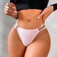 thumbnail image 3 of HAOTAGS Women's Seamless Thong,Low-Rise Moisture-Wicking Breathable V-Strings Brief Underwear Pink S, 3 of 7