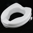 thumbnail image 2 of Toilet Seat Riser Raised Safety Toilet Seat Riser 3 Seat Elongated Chair Elongated Lifter Extender 2 inch, 2 of 9