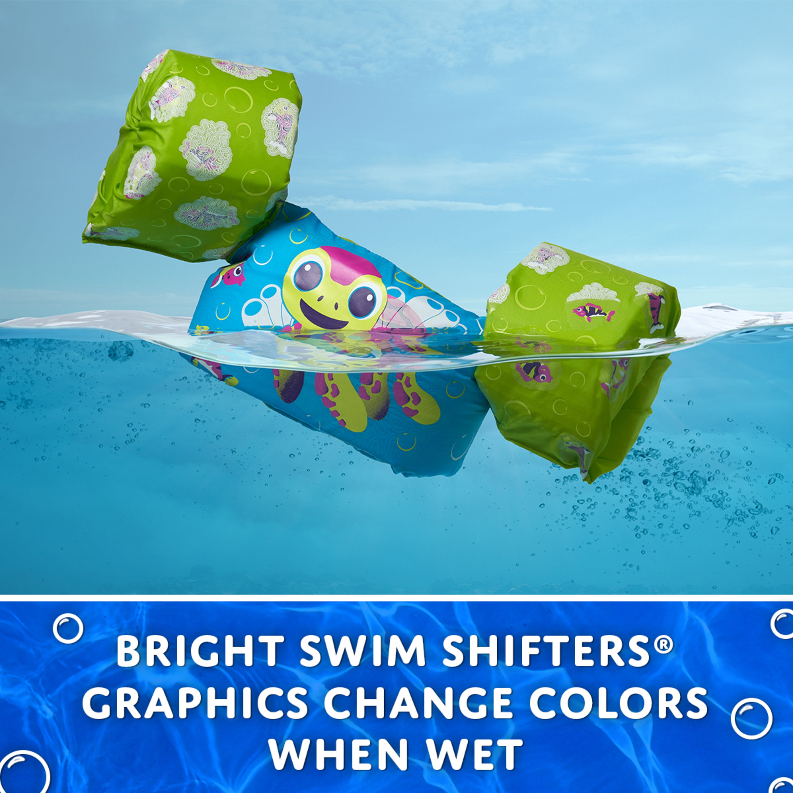 Stearns® Original Puddle Jumper® Swim Shifters® Child Life Jacket (33-55 LB), Turtle Blue