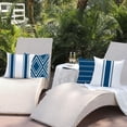 thumbnail image 5 of Outdoor Pillow Covers 20x20 Inch Set of 4 Blue Waterproof Modern Geometry Throw Pillows Outdoor Summer Waterproof Decor for Patio Funiture Garden Polyester Cushion Covers 013K20, 5 of 6