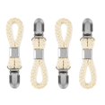 thumbnail image 1 of Braided Cotton Loop Towel Clip With Metal Clamp Multipurpose Cloth Hanger For Home Bathroom Kitchen, 1 of 5