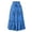 Blue, variant on Women's Floral Print Maxi Skirt, High Waist Drawstring Tiered Flowy Skirt, Lightweight Boho Skirt for Beach, Music Festival and Summer,Pink,M