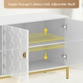 thumbnail image 5 of Boyel Living 3-Door Sideboard Buffet Cabinet, Accent Storage Cabinet with Adjustable Shelves, Credenzas Buffet Cabinet for Entryway Living Room, White, 5 of 6